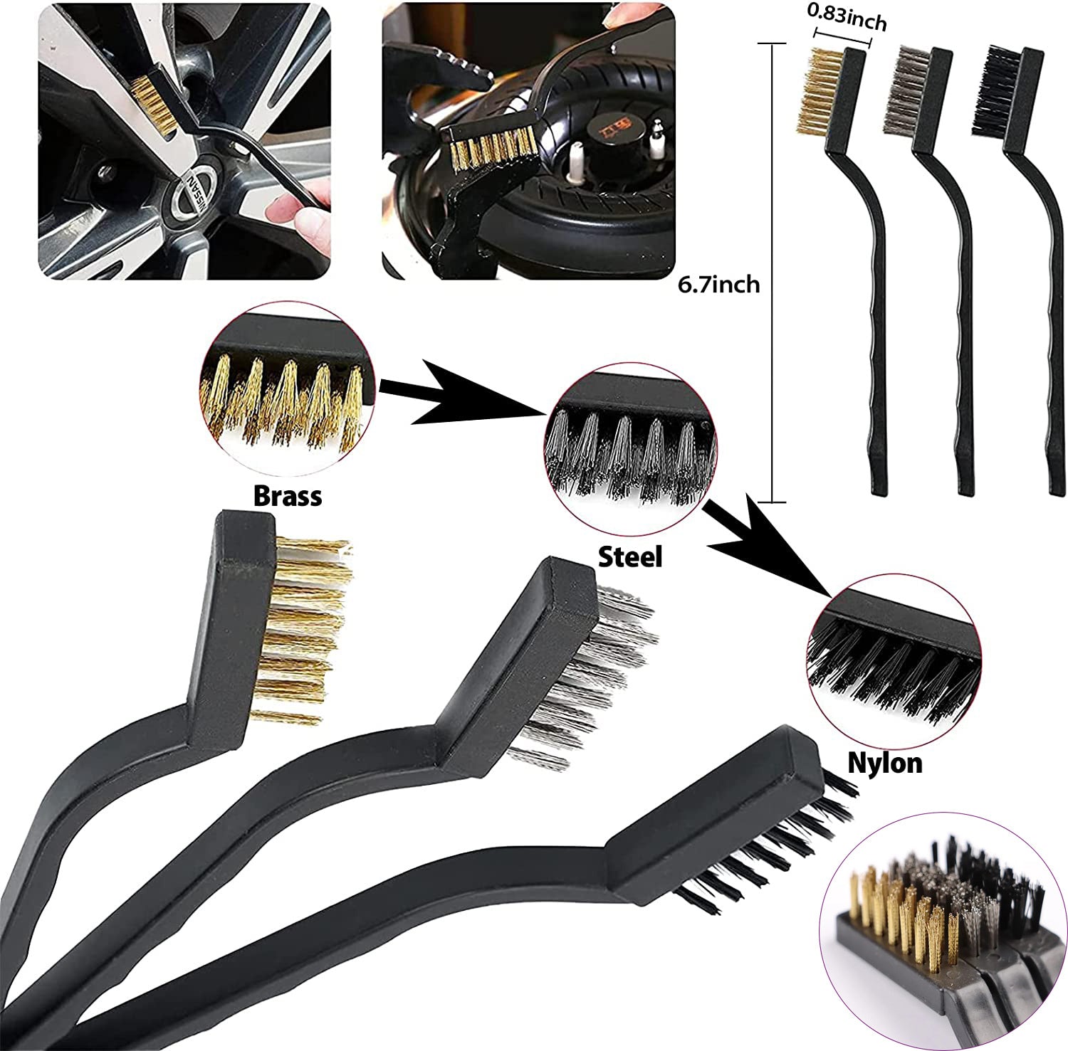 26Pcs Detail Brushes Car Detailing Kit Interior with Drill Brush Set, Detailing Brushes Car Cleaning Kit for Interior, Exterior, Windshield, Carpet, Leather, Air Vents
